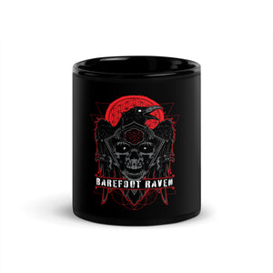 BAREFOOT RAVEN™ Black Glossy Mug