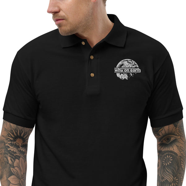 Why On Earth™ (WOE) Embroidered Polo Shirt