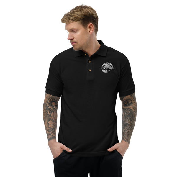 Why On Earth™ (WOE) Embroidered Polo Shirt